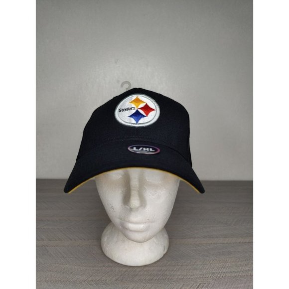 Pittsburgh Steelers NFL Team Apparel Hat Cap Fitted L/XL Black NEW - Picture 2 of 8